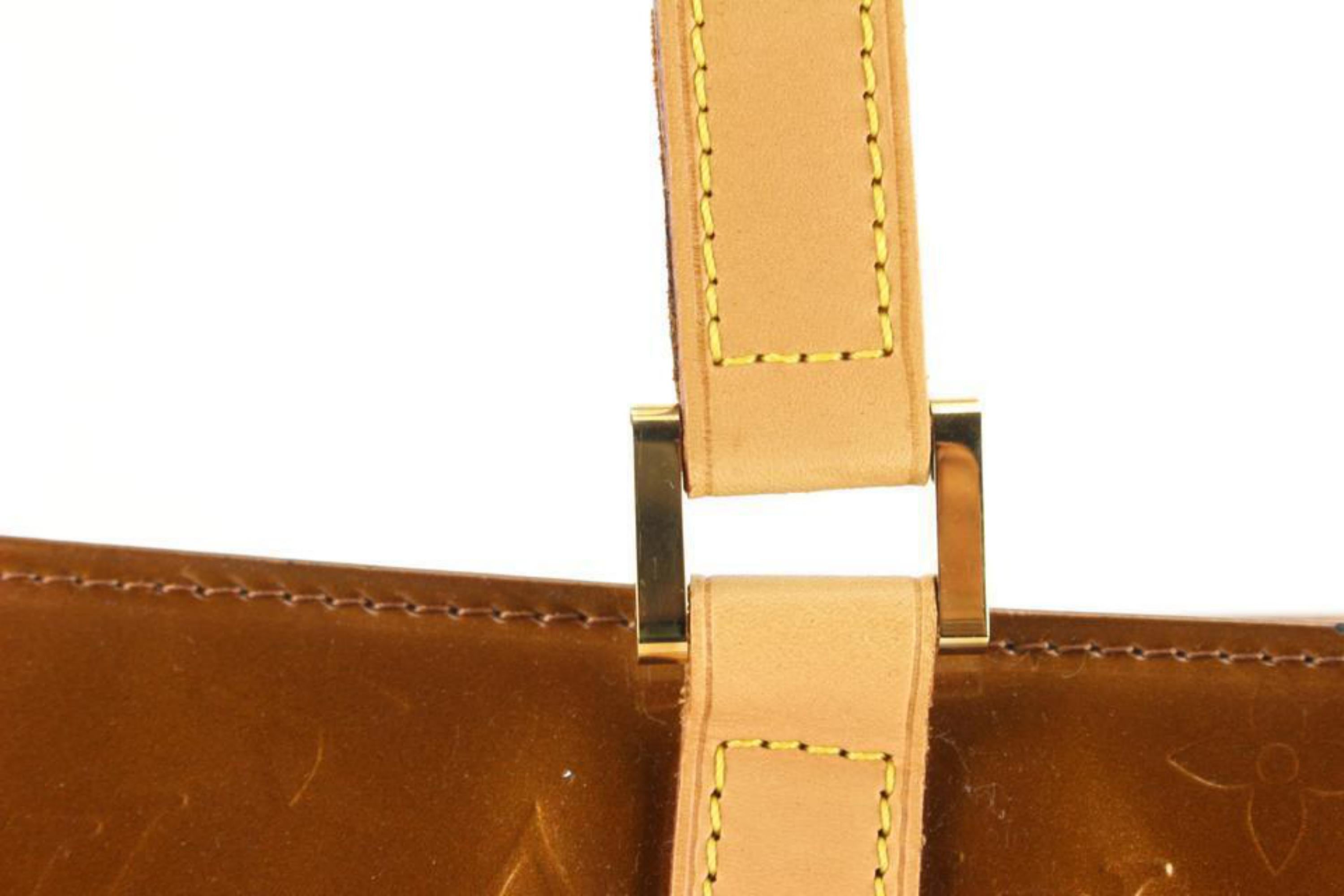 Louis Vuitton Bronze Monogram Vernis Columbus Zip Shoulder Bag 23l26a 1