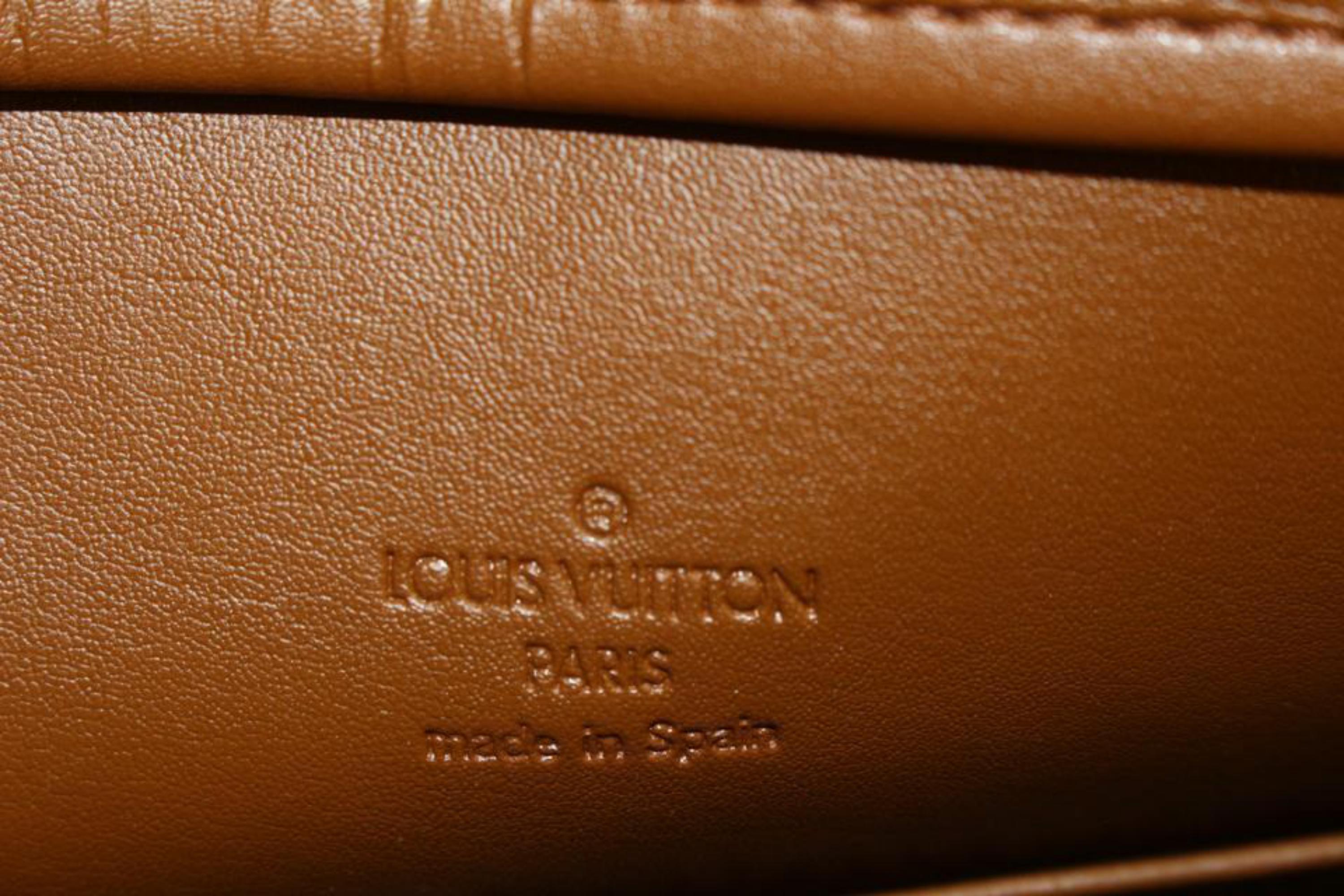 Louis Vuitton Bronze Monogram Vernis Columbus Zip Shoulder Bag 23l26a 4