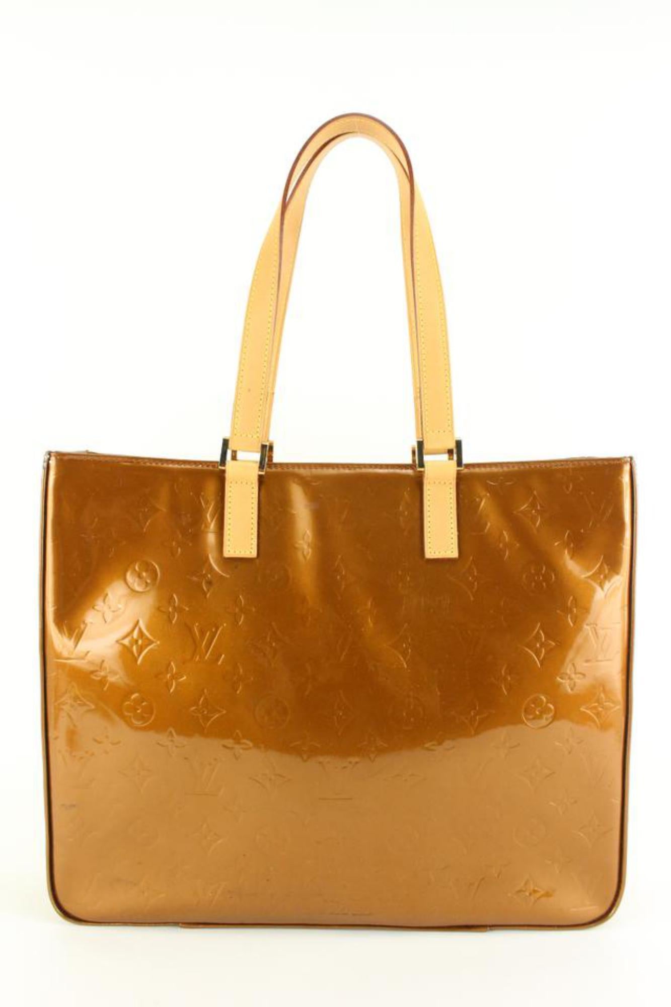 Louis Vuitton Bronze Monogram Vernis Columbus Zip Shoulder Bag 97lk826s 1