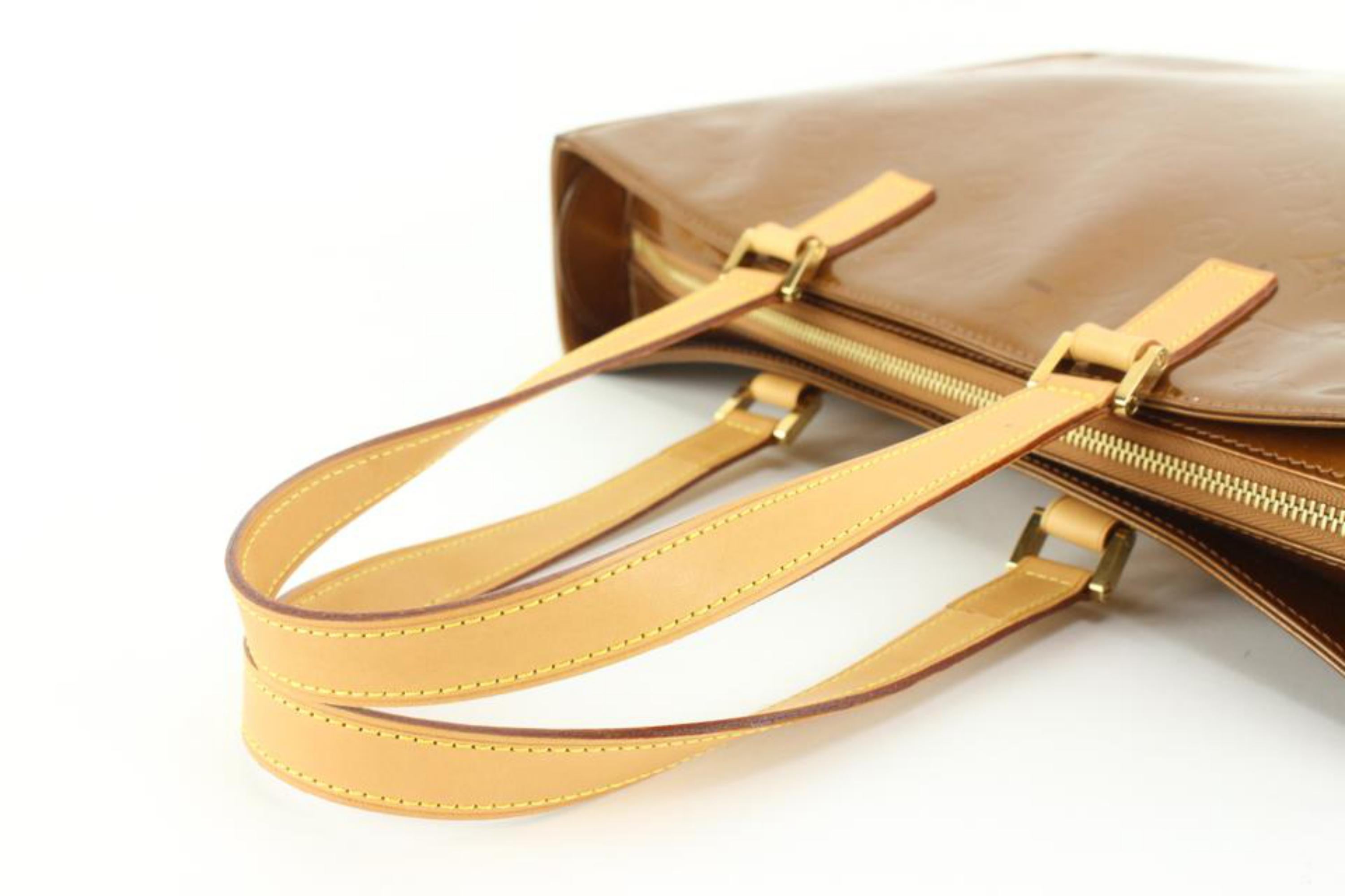 Louis Vuitton Bronze Monogram Vernis Columbus Zip Shoulder Bag 97lk826s 2