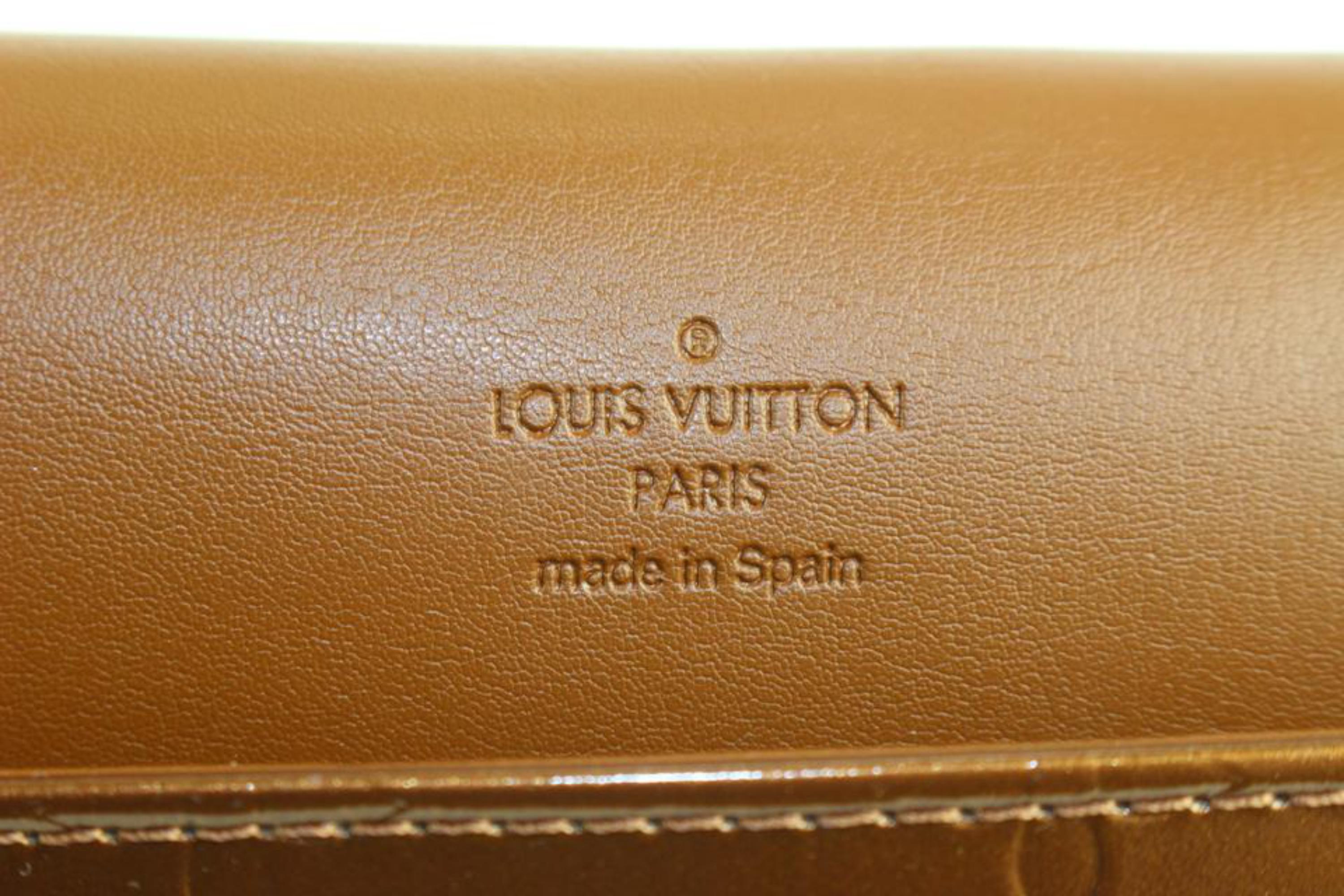 Brown Louis Vuitton Bronze Monogram Vernis Copper Thompson Street Musette Flap Bag  For Sale