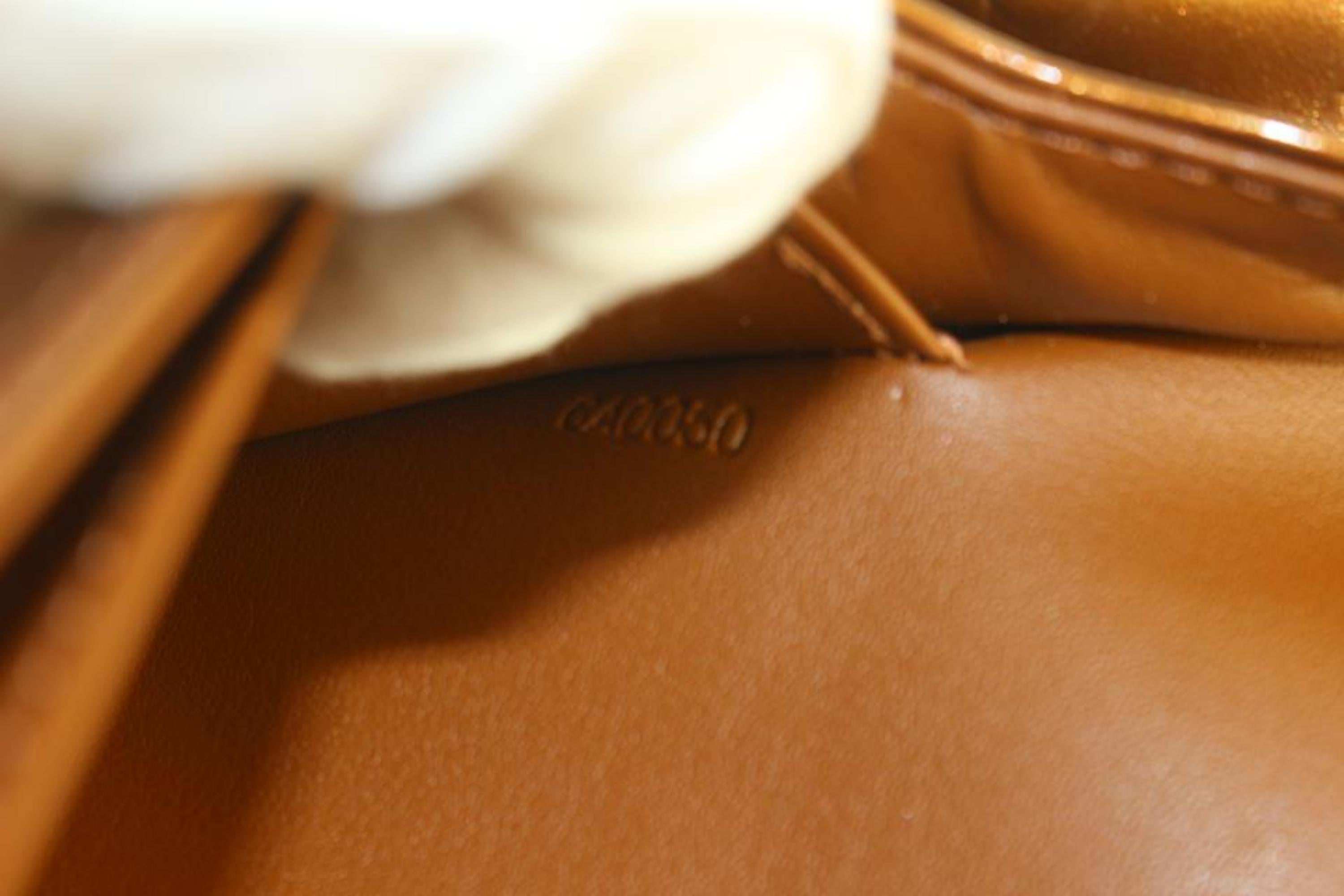 Women's Louis Vuitton Bronze Monogram Vernis Copper Thompson Street Musette Flap Bag  For Sale