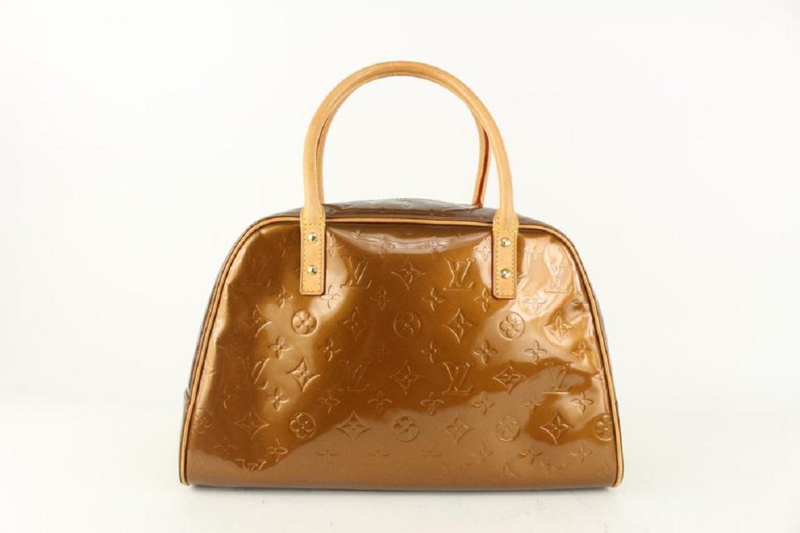 Brown Louis Vuitton Bronze Monogram Vernis Copper Tompskins Square 930lv24  For Sale