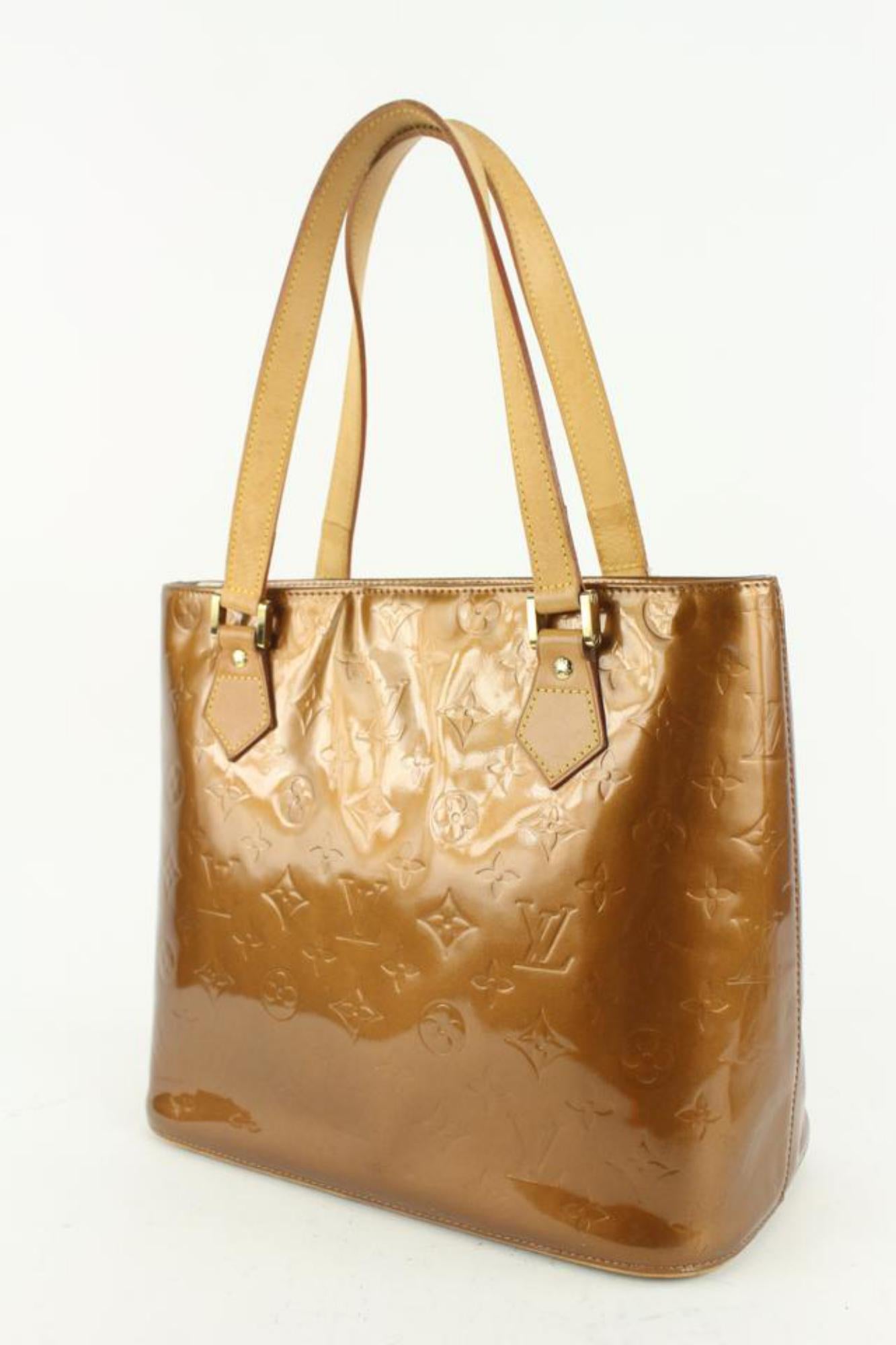 Louis Vuitton Bronze Monogram Vernis Houston Zip Tote Bag 112lv11 4