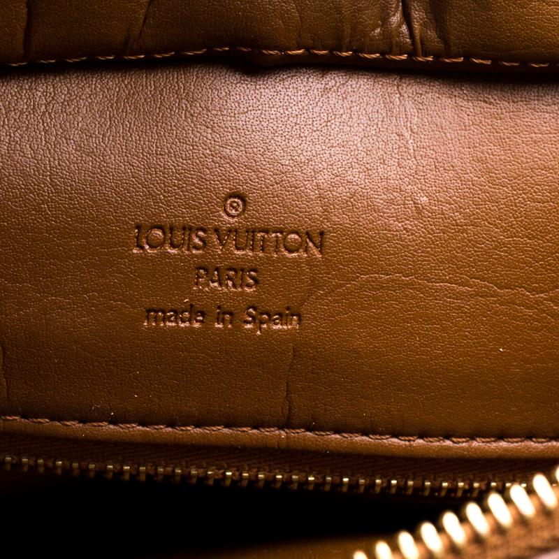 Women's Louis Vuitton Bronze Monogram Vernis Leather Houston Bag