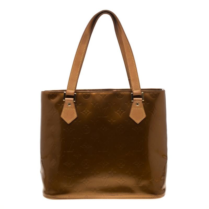 Louis Vuitton Bronze Monogram Vernis Leather Houston Bag 2