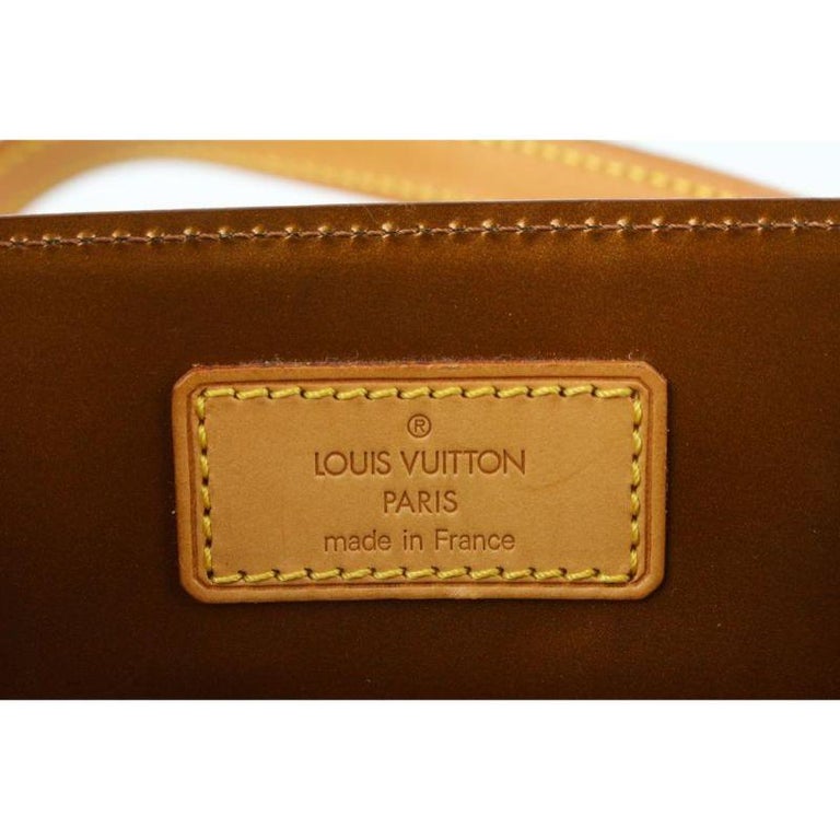 Louis Vuitton Bronze Monogram Vernis Reade MM Tote Bag