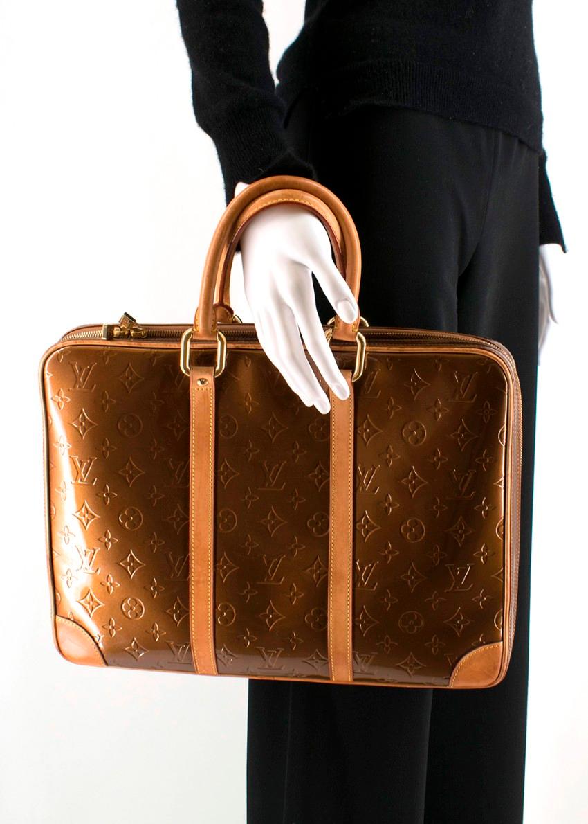 Women's or Men's Louis Vuitton Bronze Monogram Vernis Vandam Briefcase