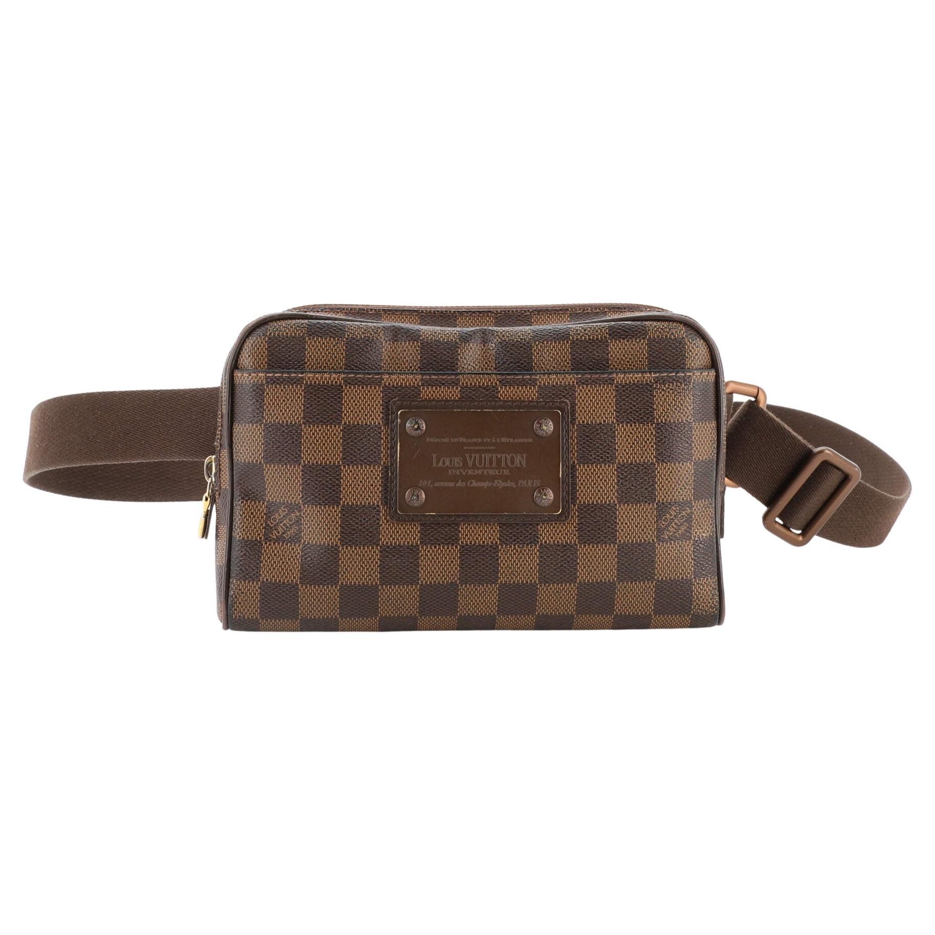 Louis Vuitton Damier Ebene Bum Bag Brooklyn Waist Bag N41101 Free Shipping