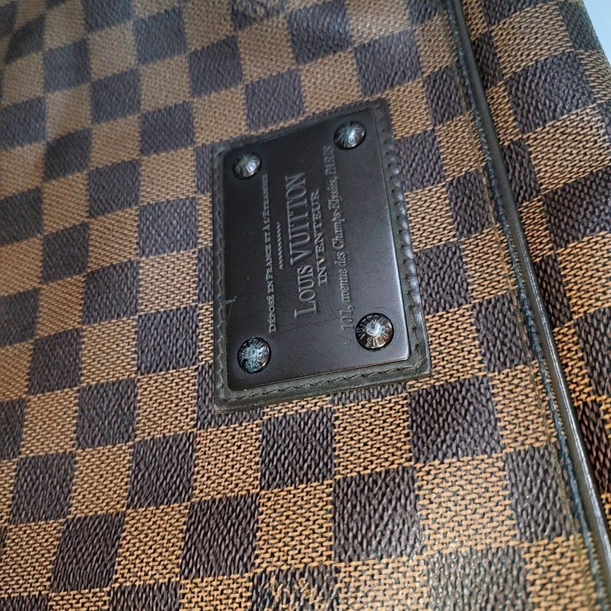 Louis Vuitton Brooklyn Messenger Bag Brown Damier Ebene Monogram en vente 6