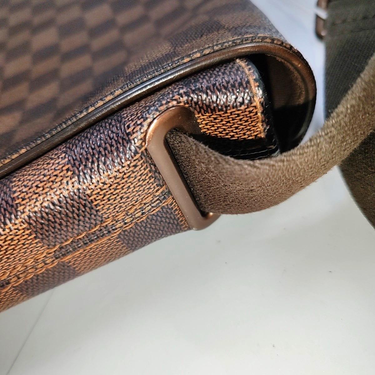Louis Vuitton Brooklyn Messenger Bag Brown Damier Ebene Monogram en vente 12