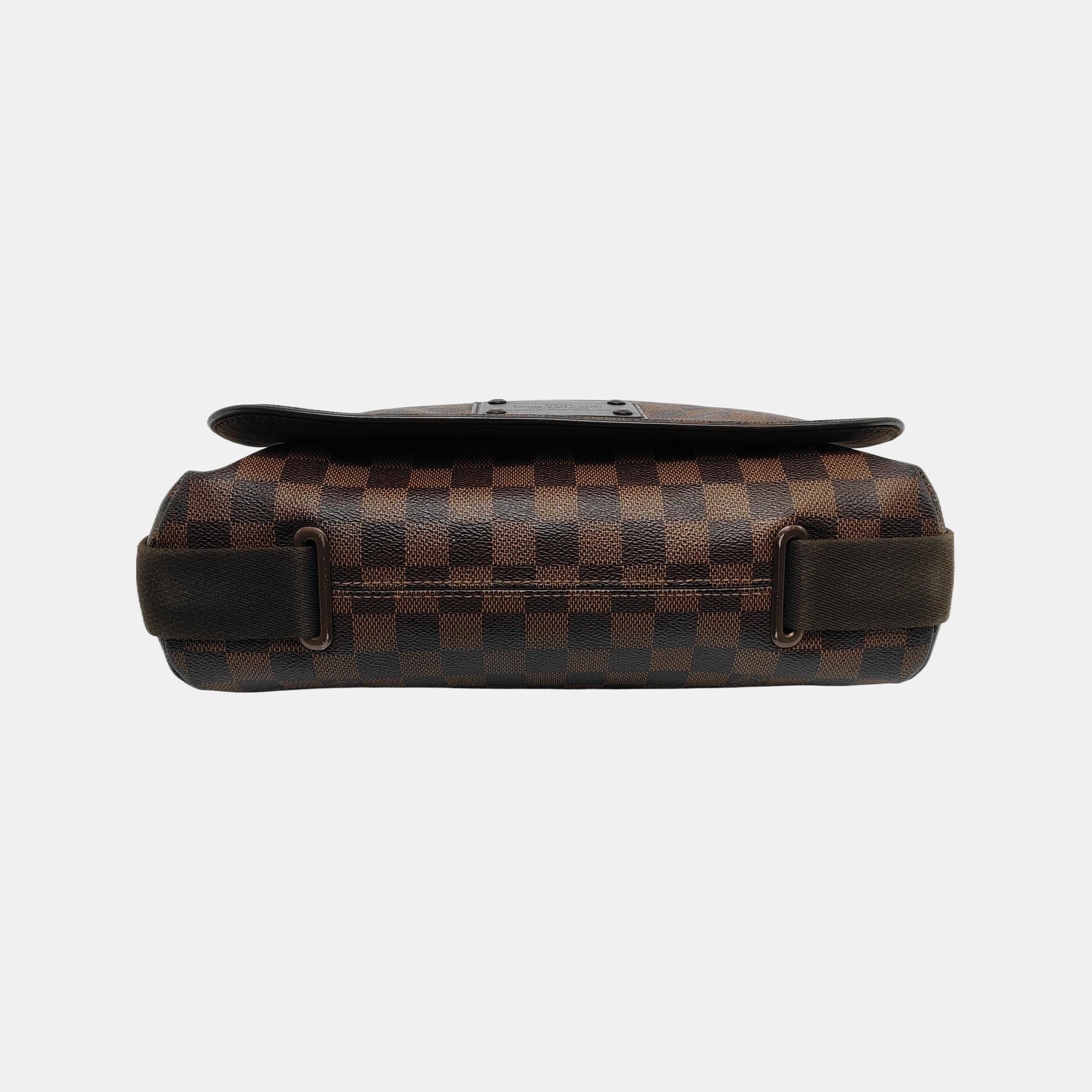 Louis Vuitton Brooklyn Messenger Bag Brown Damier Ebene Monogram Pour femmes en vente