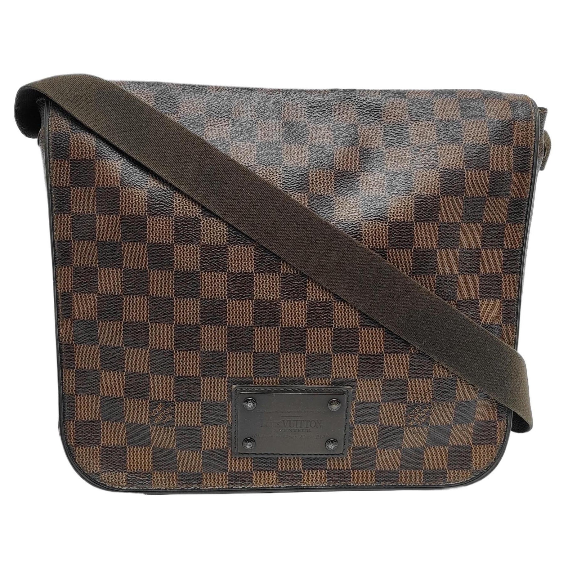 Louis Vuitton Brooklyn Messenger Bag Brown Damier Ebene Monogram