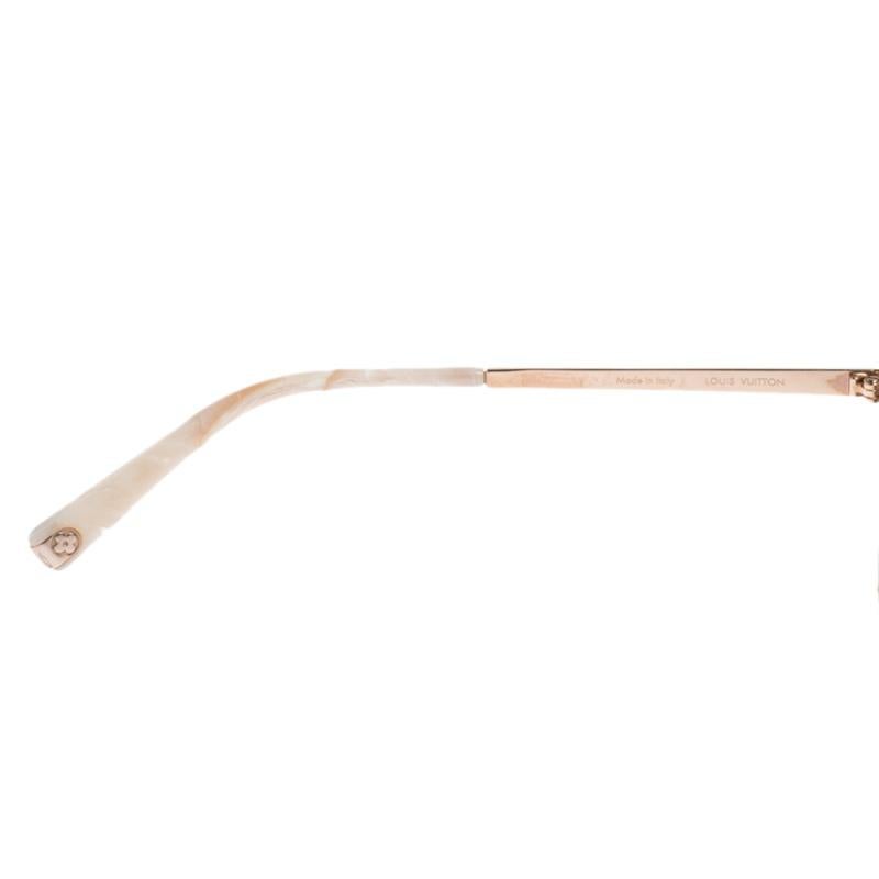 Louis Vuitton Browm/Rose Gold Gradient Cateye Sunglasses In Good Condition In Dubai, Al Qouz 2