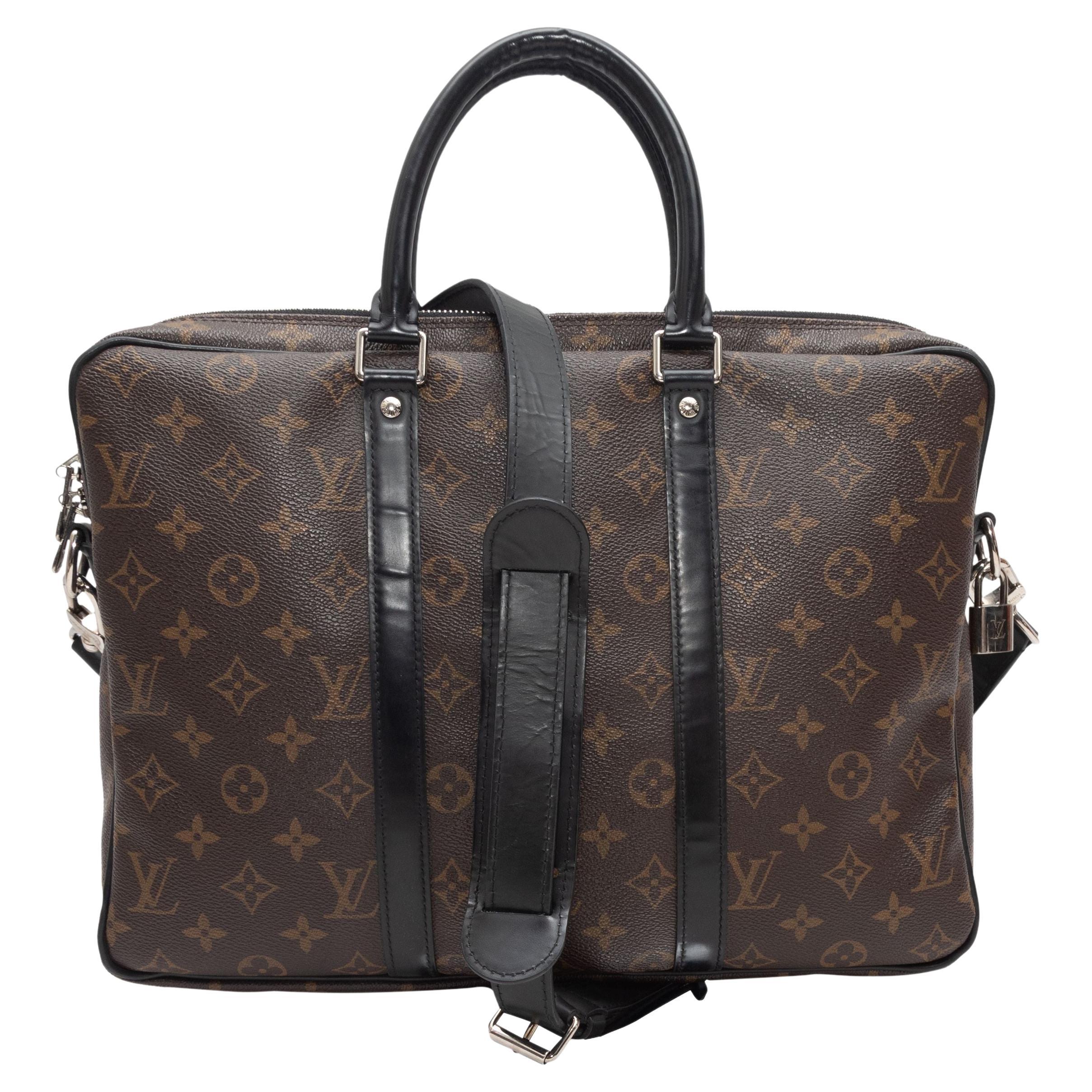 Louis Vuitton Brown 2016 Monogram Porte-Documents Voyage PM Bag For Sale at  1stDibs