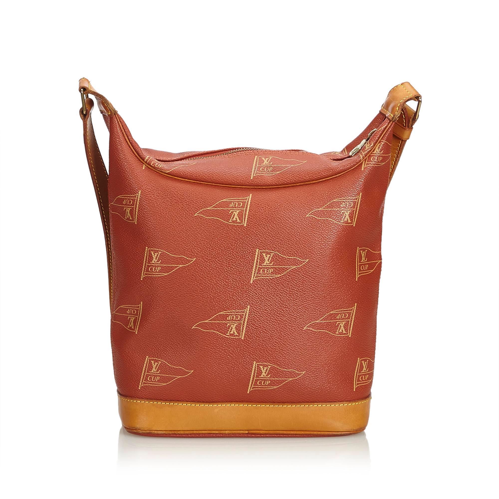 Louis Vuitton Brown 2925 Americas Cup Touquet Bag France In Good Condition In Orlando, FL