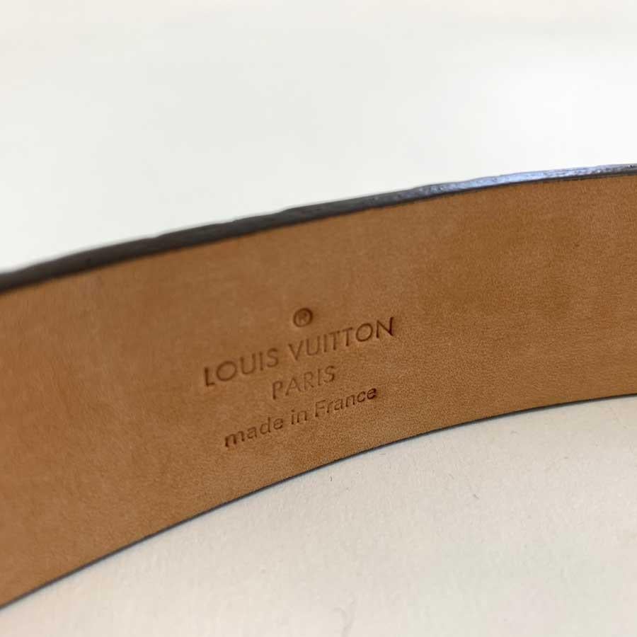 Black Louis Vuitton Brown Alligator LV Gold Tone Logo Belt   For Sale