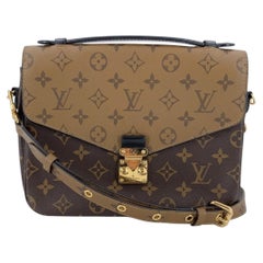 Louis Vuitton Brown and Beige Canvas Metis Monogram Reverse Shoulder Bag