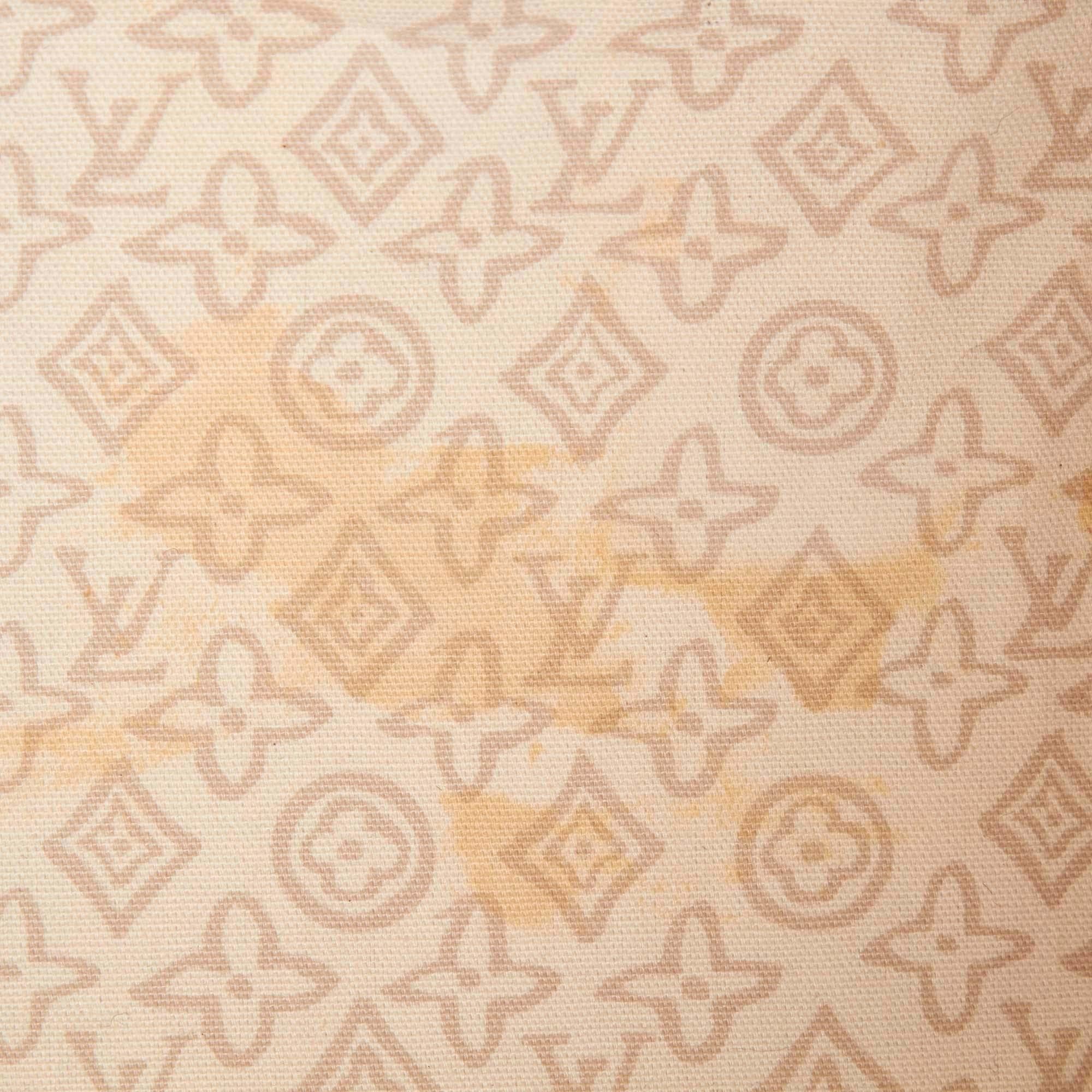 Louis Vuitton Brown Beige Canvas Fabric Monogram Tahitienne Cabas GM France For Sale 1