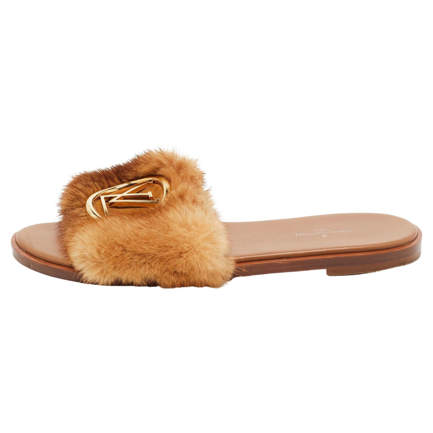 Lv Slides Fur - For Sale on 1stDibs  louis vuitton fur slides, lv fur
