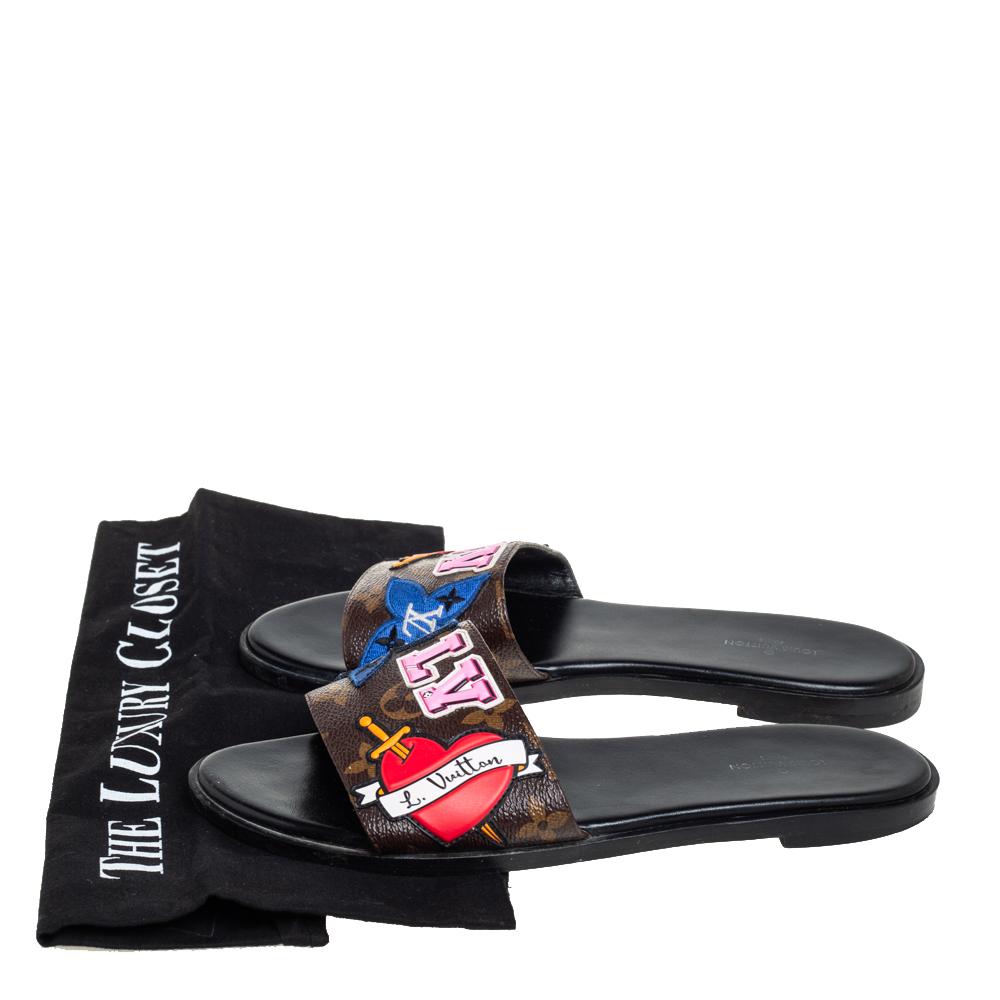 Lv black heart flat mule new arrivals