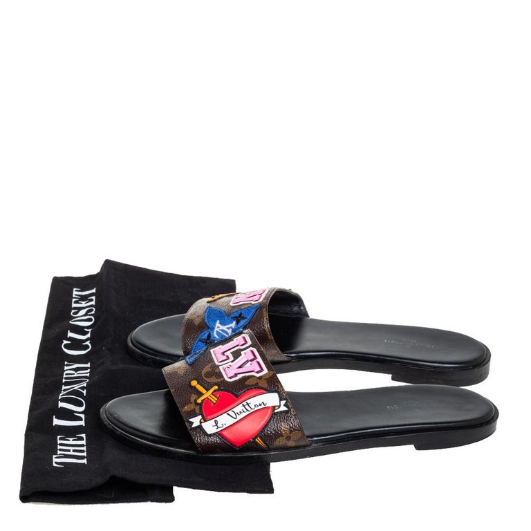 Louis Vuitton LV Monogram Slides - Brown Sandals, Shoes - LOU816238