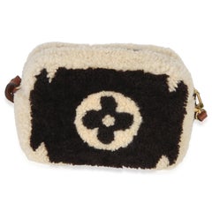 Louis Vuitton Brown Beige Monogram Teddy Fleece Beach Pouch