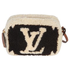 Louis Vuitton Brown Beige Monogram Teddy Fleece Beach Pouch