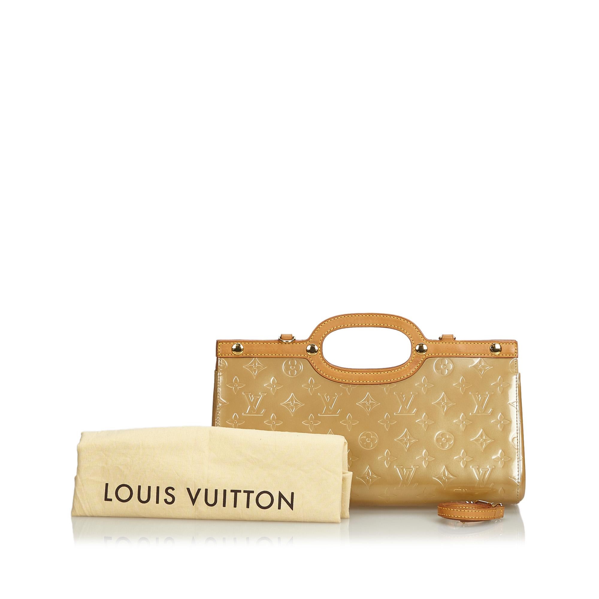 Louis Vuitton Brown Beige Vernis Leather Leather Vernis Roxbury Drive Spain For Sale 6