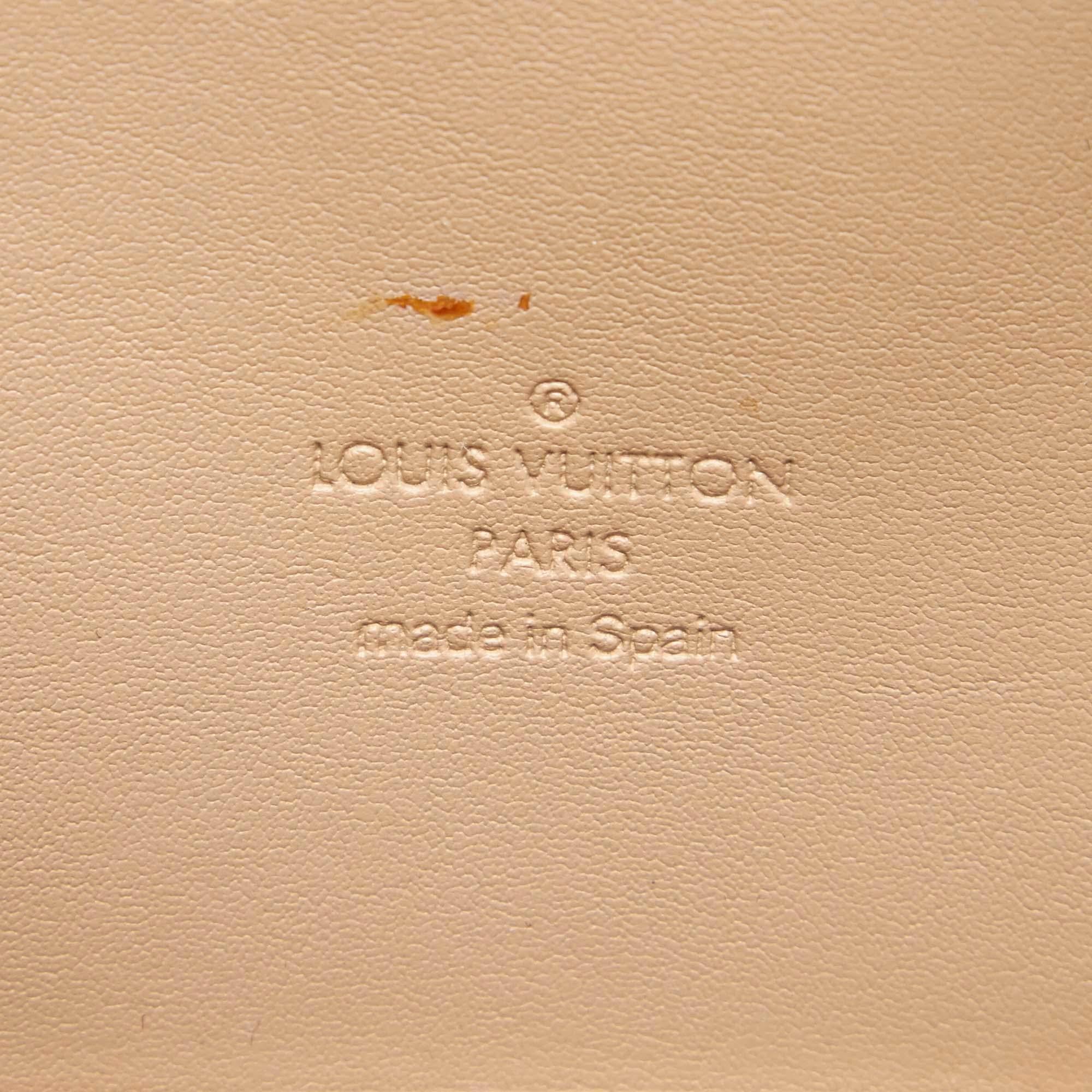 Louis Vuitton Brown Beige Vernis Leather Leather Vernis Sutton Spain For Sale 2