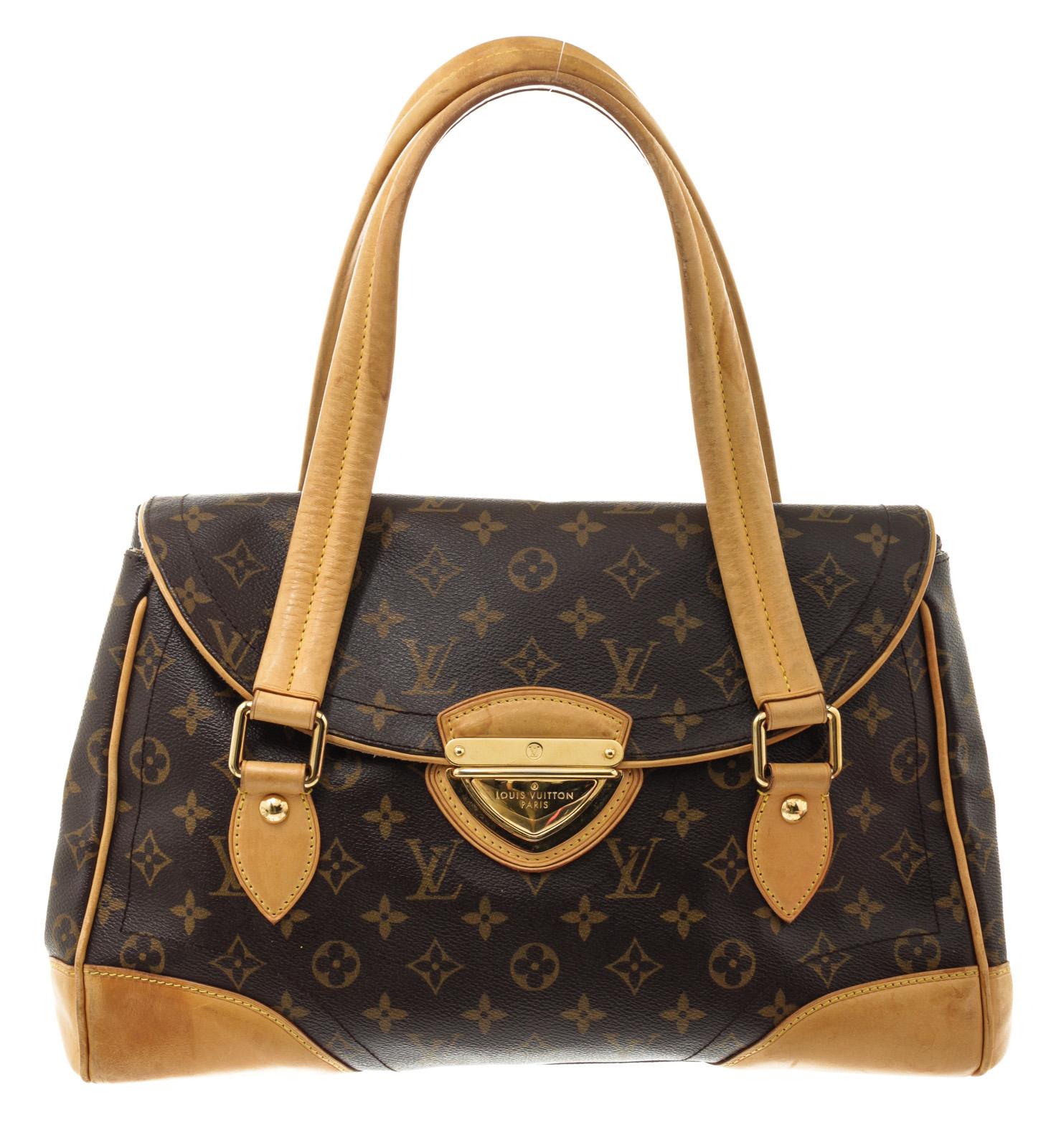 Black Louis Vuitton Brown Beverly GM Shoulder Bag