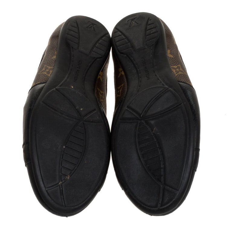 Louis Vuitton Monogram Mens Sneakers, Black, 40.5