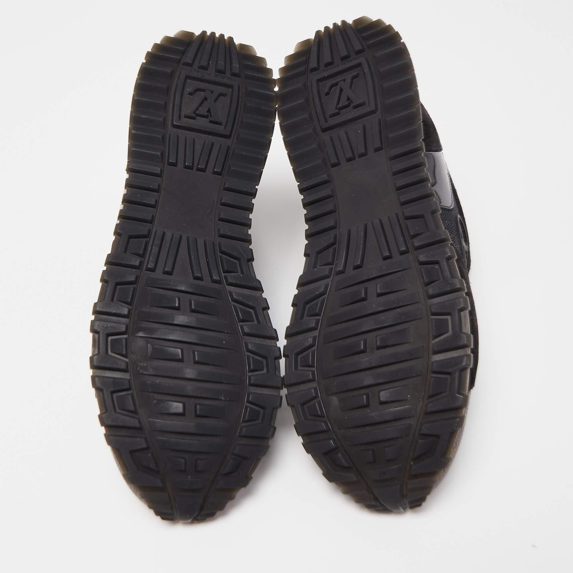 Louis Vuitton Brown/Black Monogram and Leather Run Away Sneakers  4