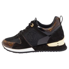 Louis Vuitton Brown/Black Monogram and Leather Run Away Sneakers 