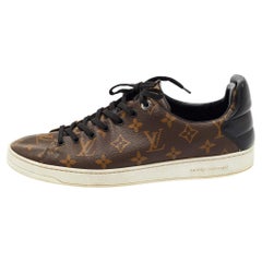Louis Vuitton Brown/Black Monogram Canvas and Leather Low Top Sneakers Size 42