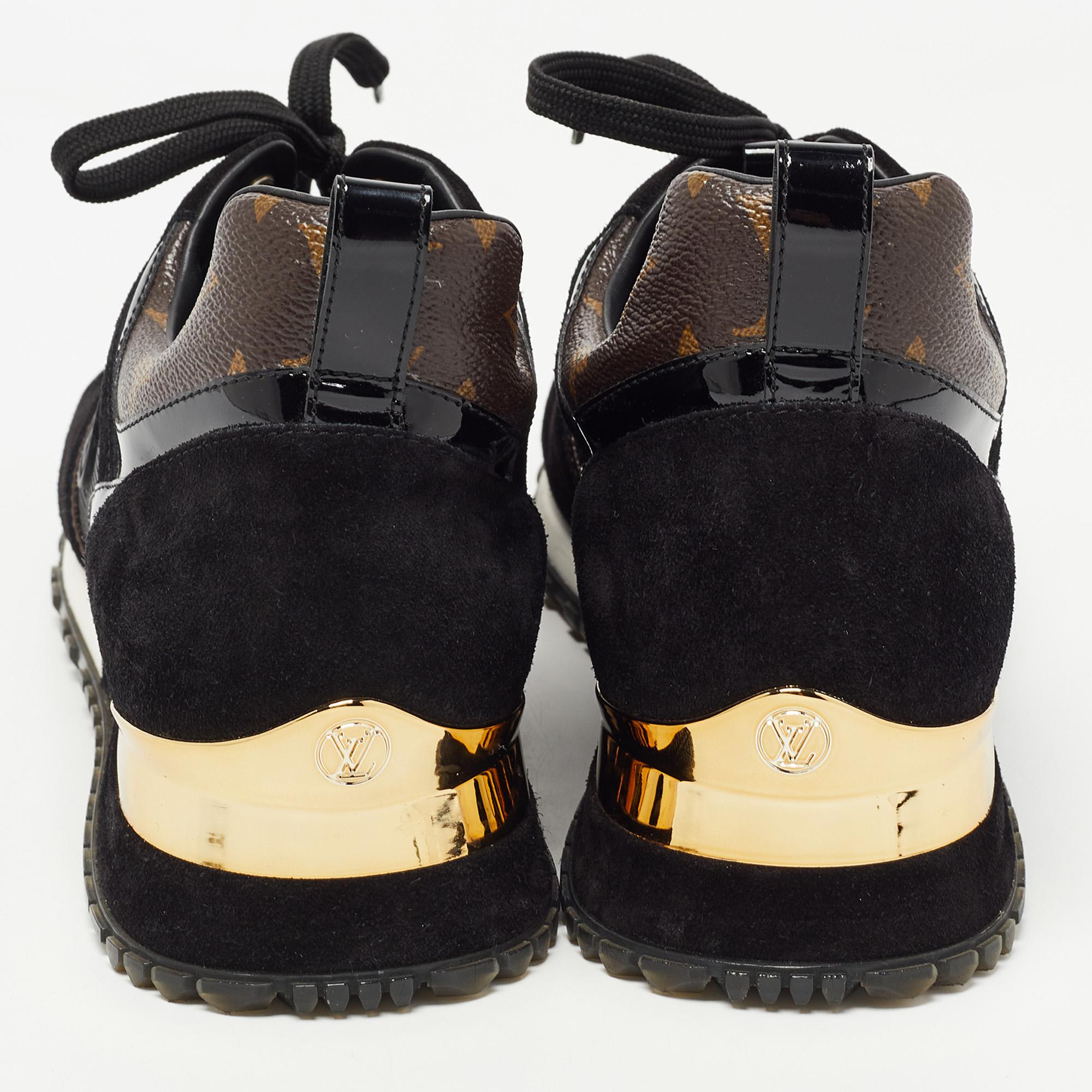 Louis Vuitton Brown/Black Monogram Canvas and Mesh RunAway Sneakers Size 39.5 2