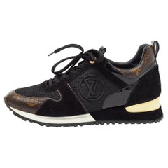 Louis Vuitton Brown/Black Monogram Canvas and Mesh RunAway Sneakers Size 39.5