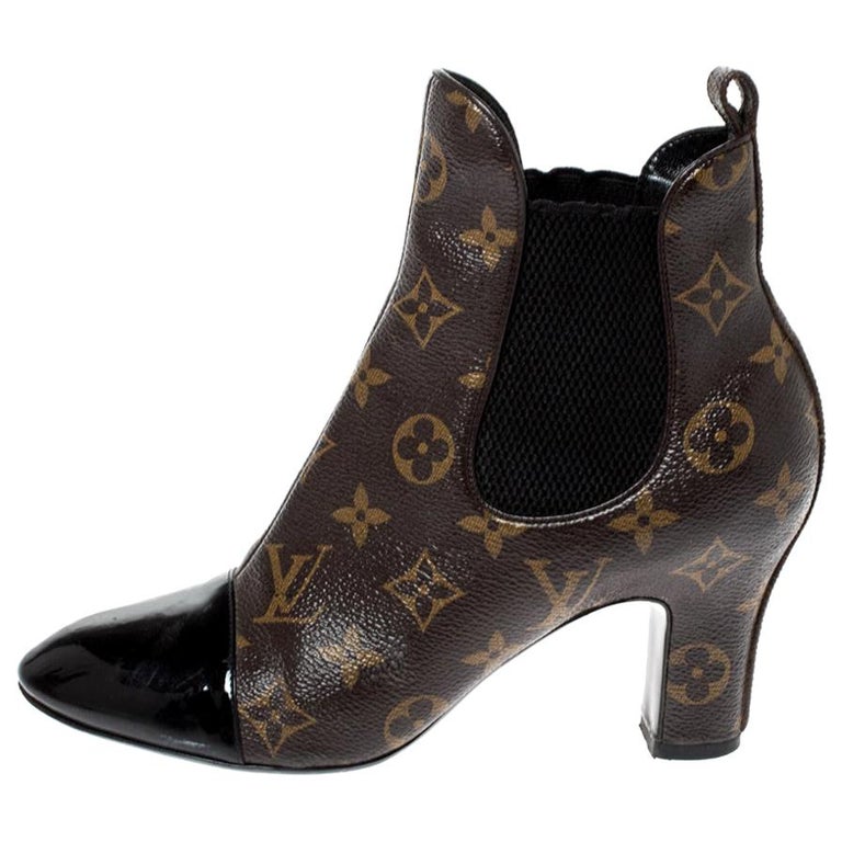 Louis Vuitton Monogram Womens Ankle & Booties Boots 2022-23FW, Brown, IT38.5