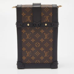 Louis Vuitton Brown/Black Monogram Canvas Pochette Trunk Vertical Bag