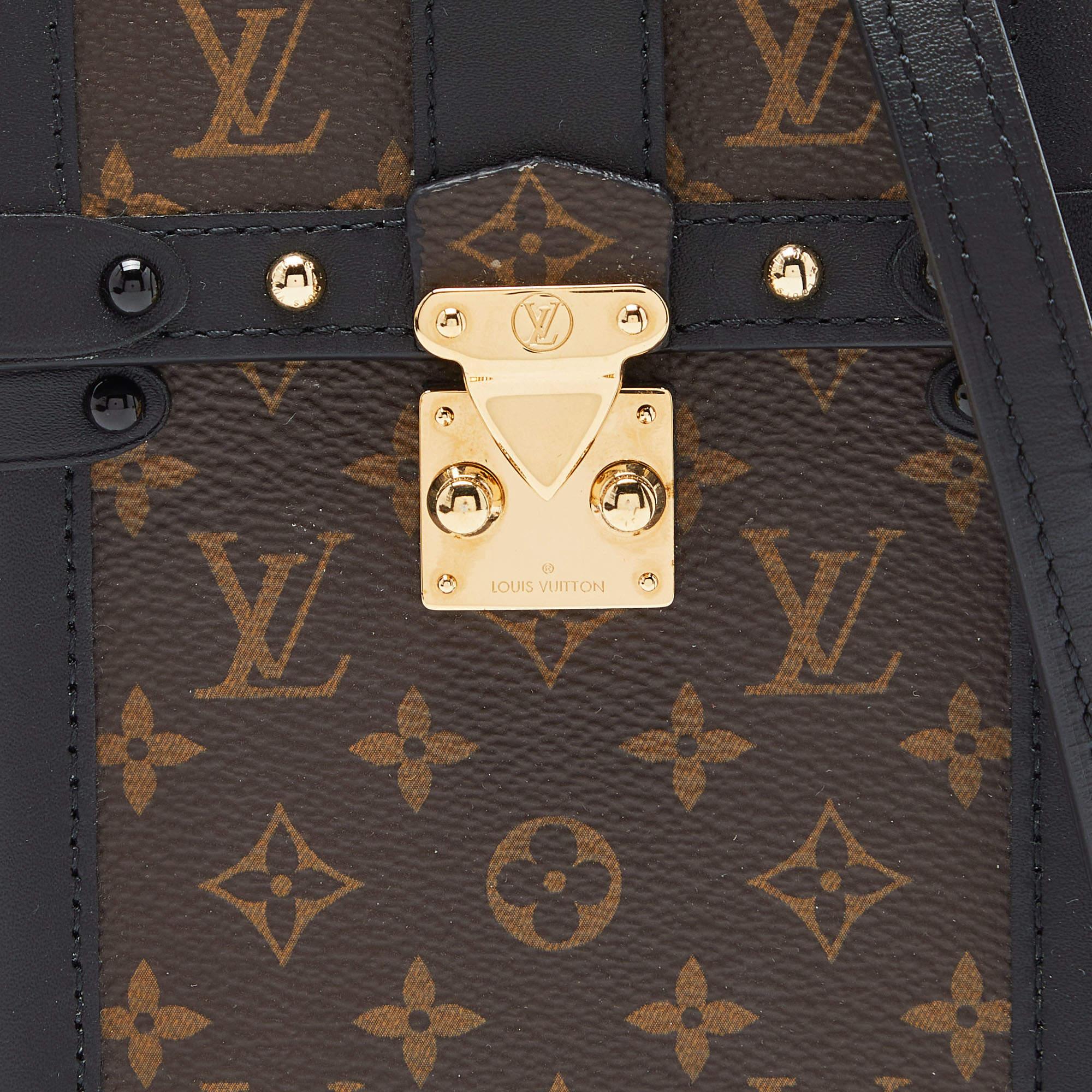 Louis Vuitton Brown/Black Monogram Canvas Pochette Trunk Vertical Bag 3