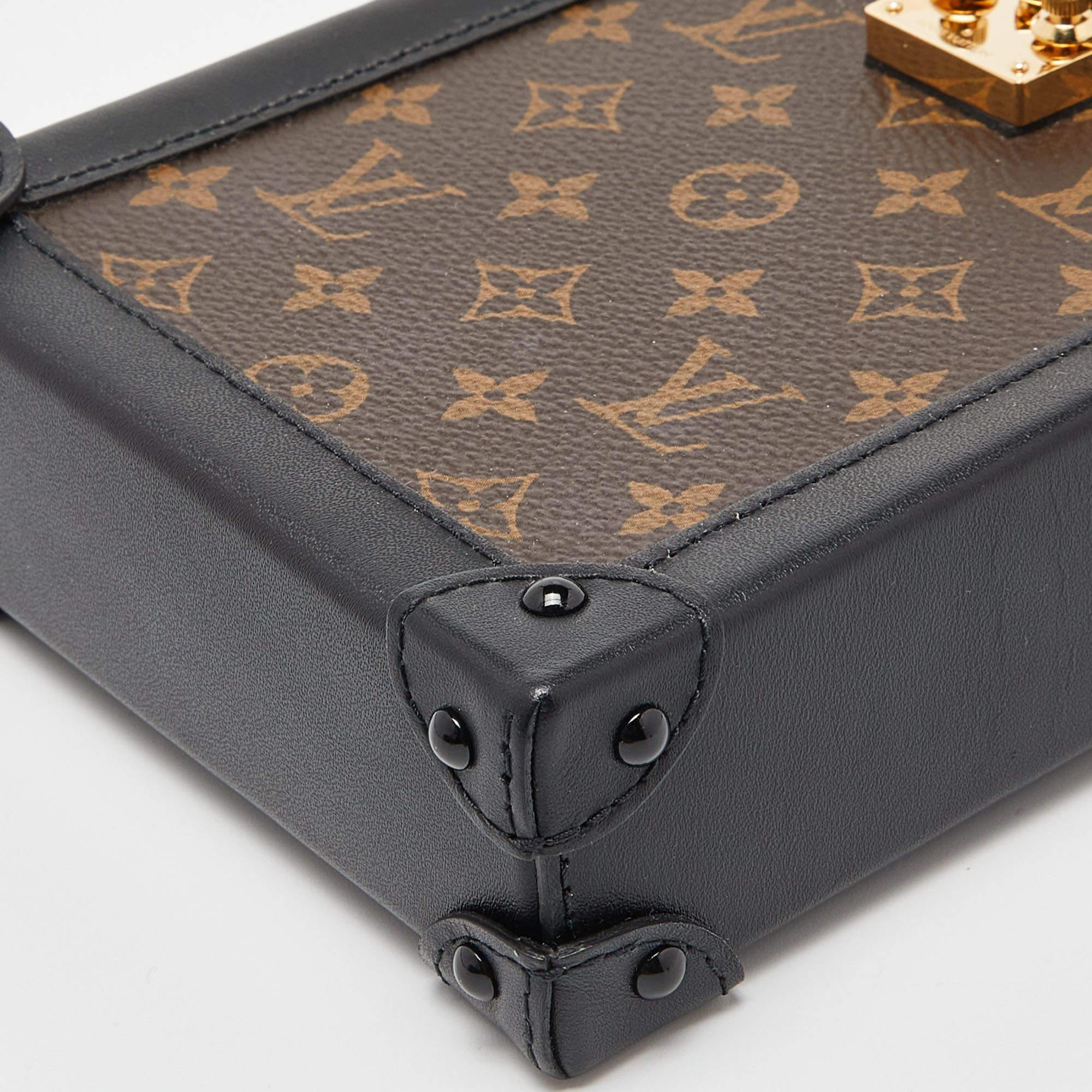 Louis Vuitton Brown/Black Monogram Canvas Pochette Trunk Vertical Bag 4