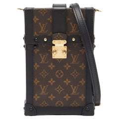 Louis Vuitton Brown/Black Monogram Canvas Pochette Trunk Vertical Bag