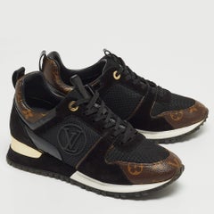 Louis Vuitton Brown/Black Monogram Coated Canvas and Leather Run Away Low Top Sn