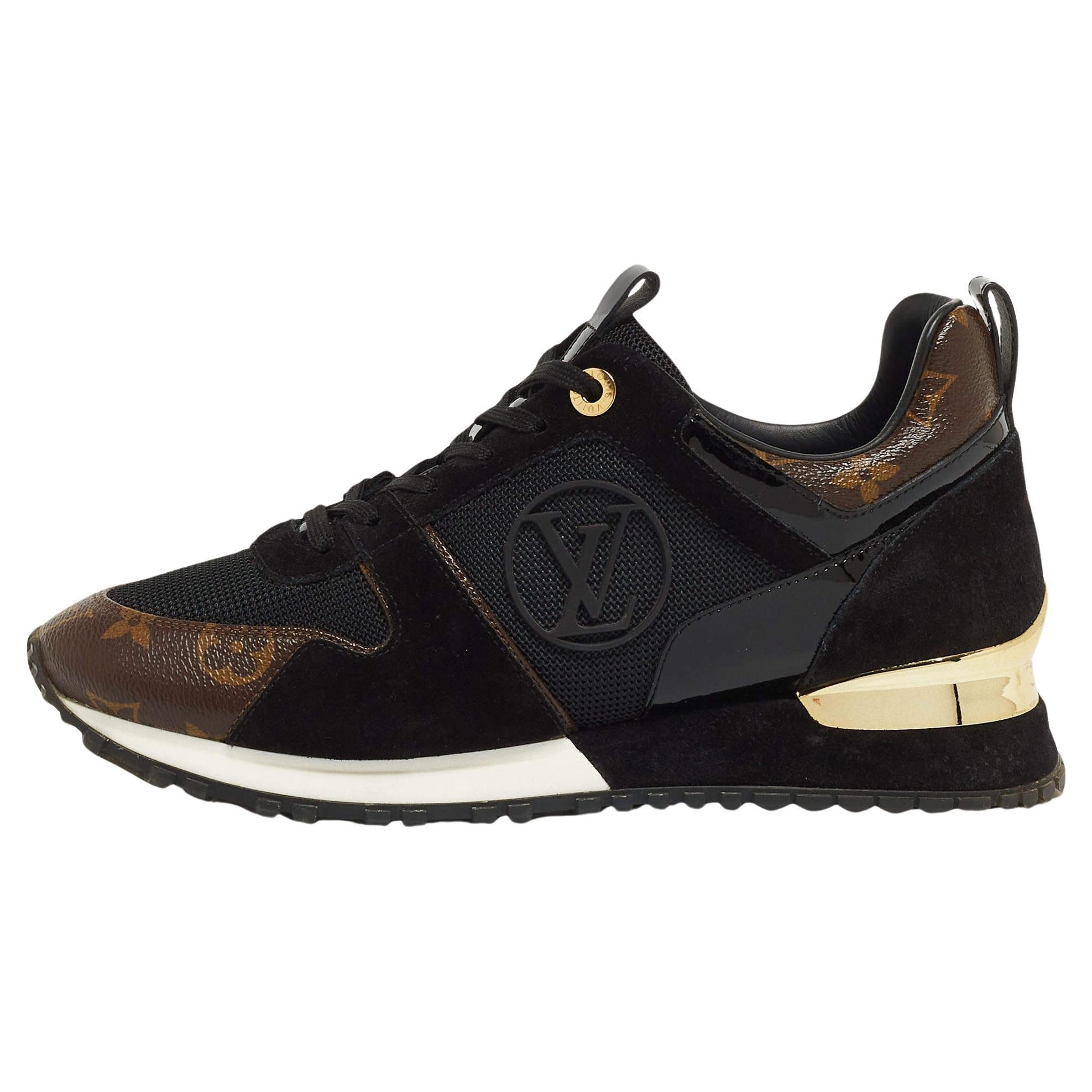Louis Vuitton Brown/Black Monogram Coated Canvas and Leather Run Away Low Top Sn