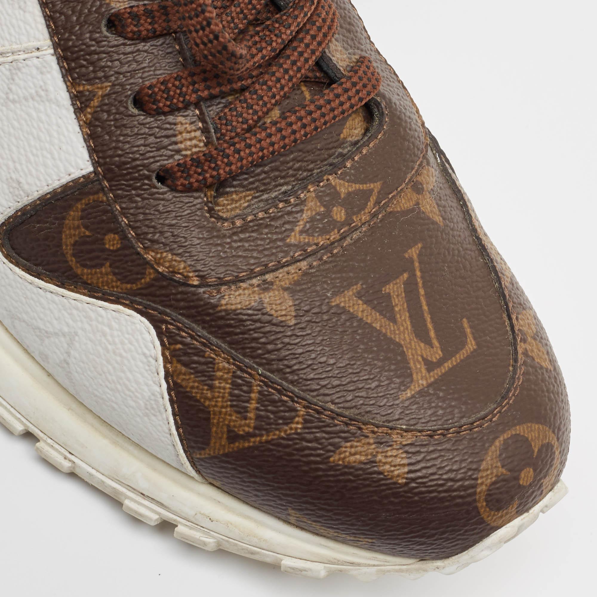 Louis Vuitton Brown/Black Monogram Monogram Canvas Run Away Sneakers Size 42 3