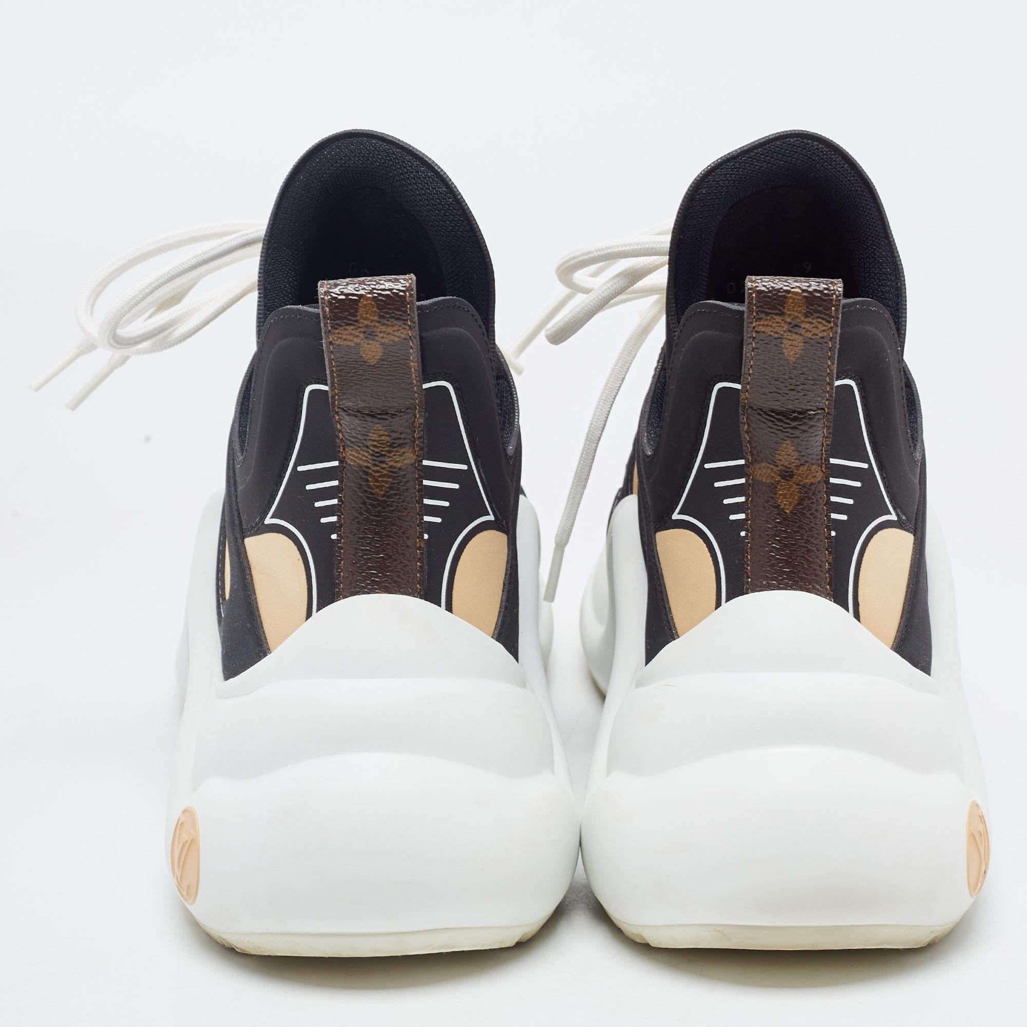 Louis Vuitton Brown/Schwarz Nylon und Leder Archlight Sneakers Größe 39 (Beige)