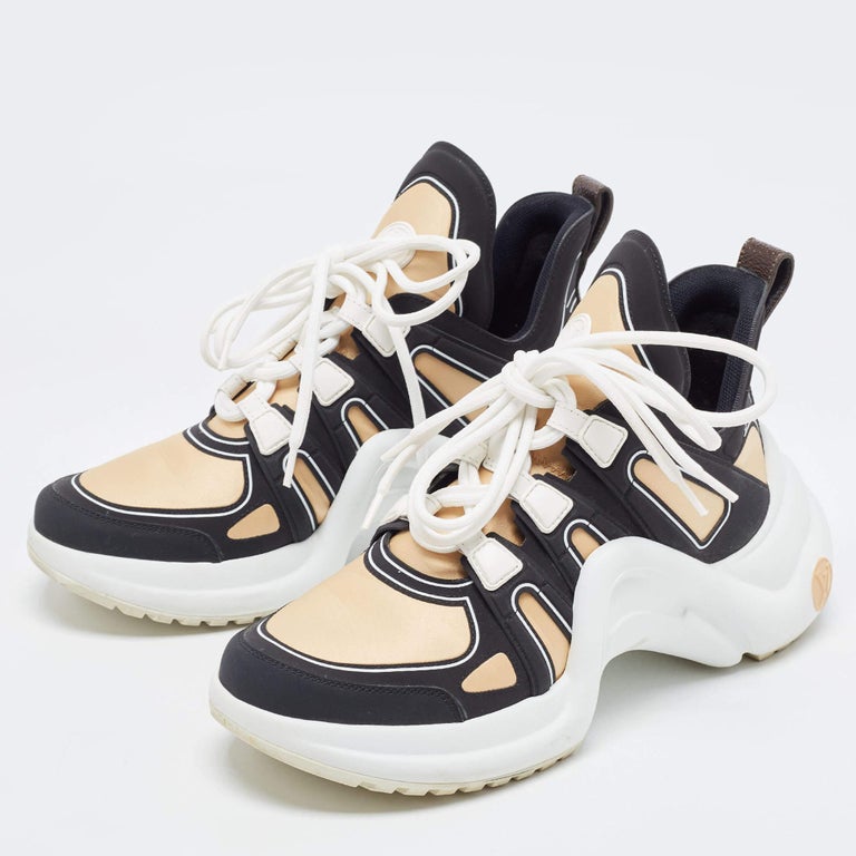 Louis Vuitton Brown/Black Monogram Canvas and Nylon Archlight Sneakers Size  35 For Sale at 1stDibs