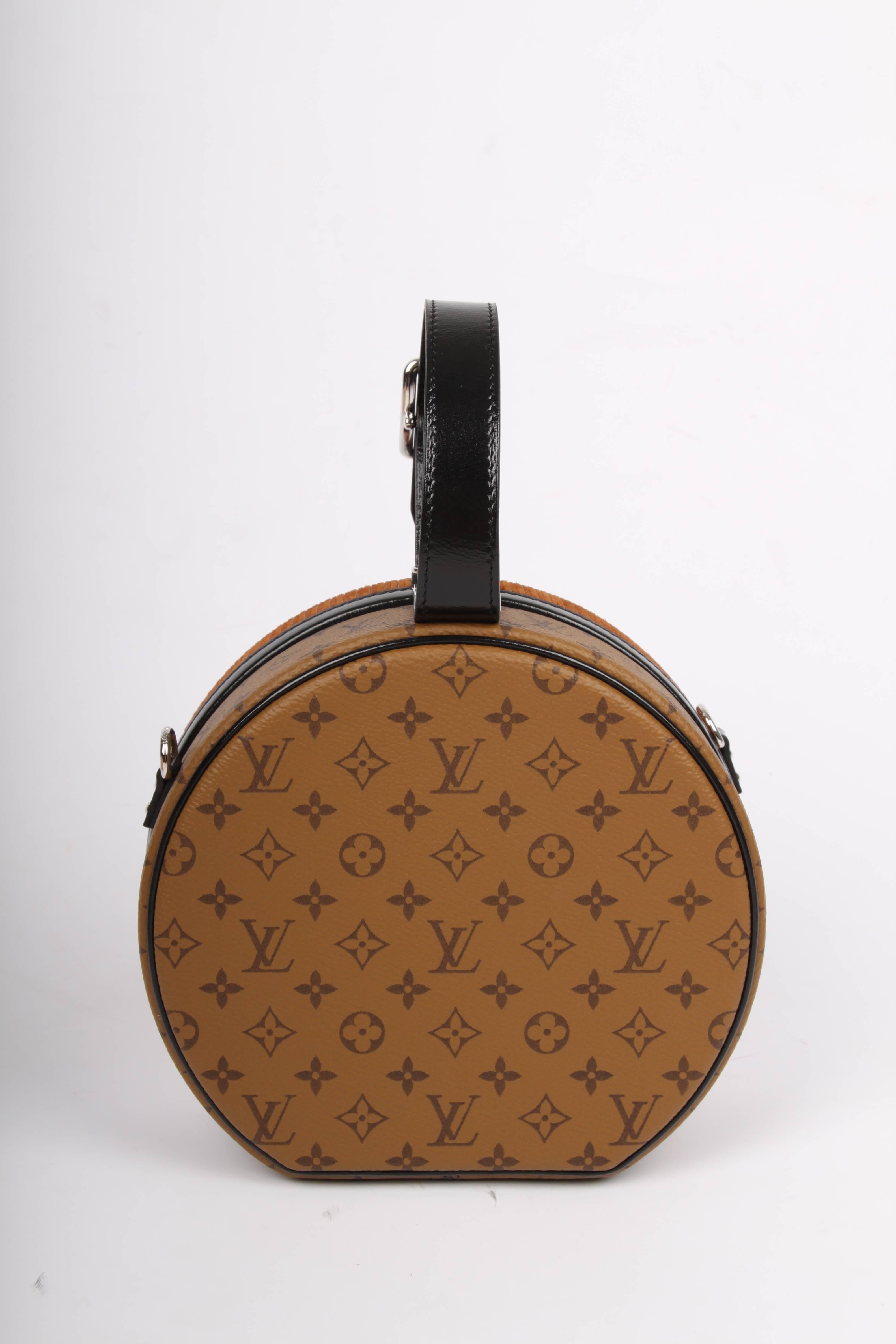 Women's or Men's Louis Vuitton brown / black runway Petite Boite Chapeau bag, pre fall 2018