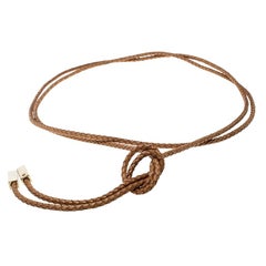 Louis Vuitton Brown Braided Leather Belt