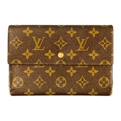 LOUIS VUITTON Brown Brass Monogram Coated Canvas Wallet